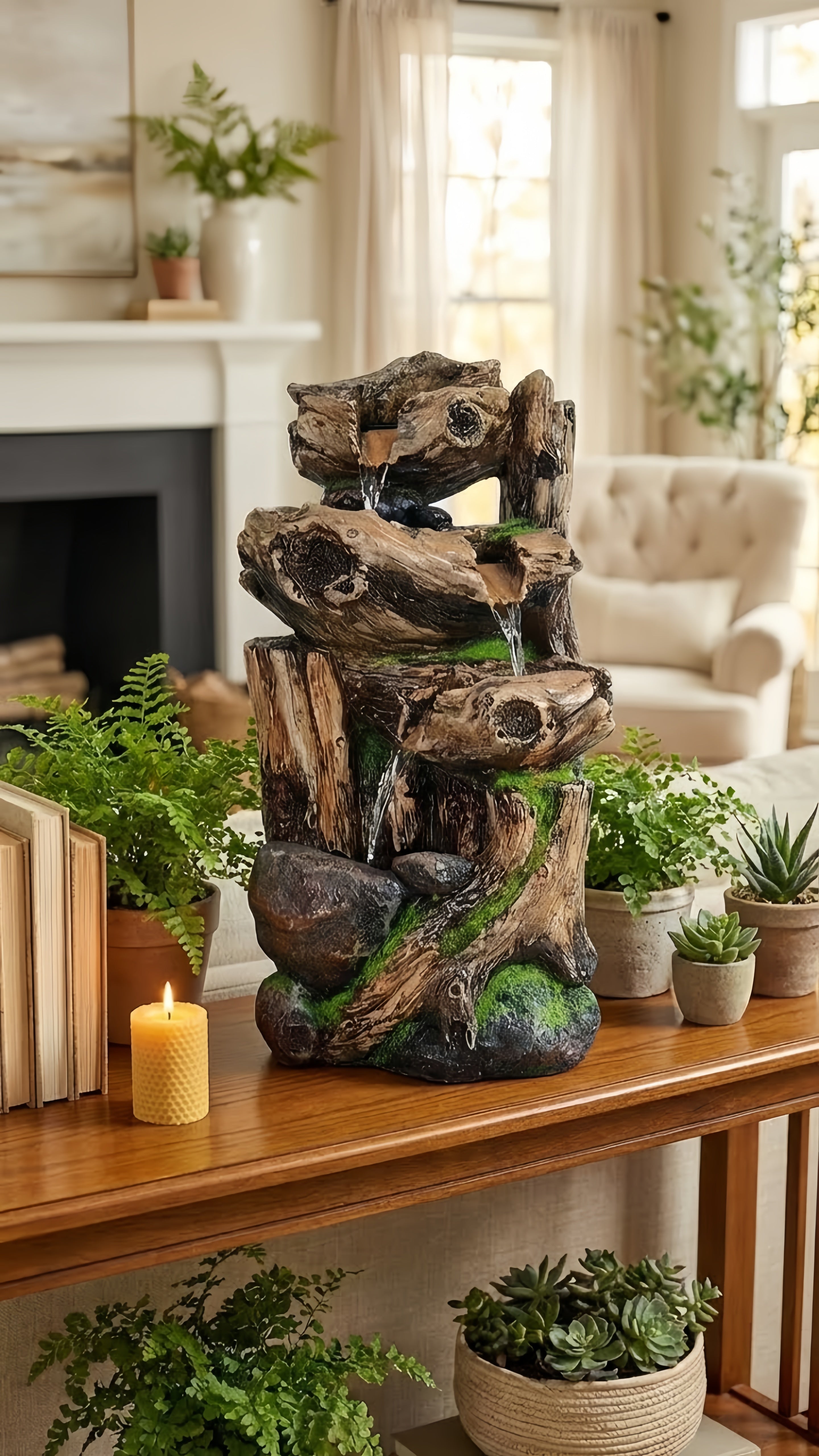 Fontaine Cascade LED – Le Murmure Apaisant de la Nature chez Vous