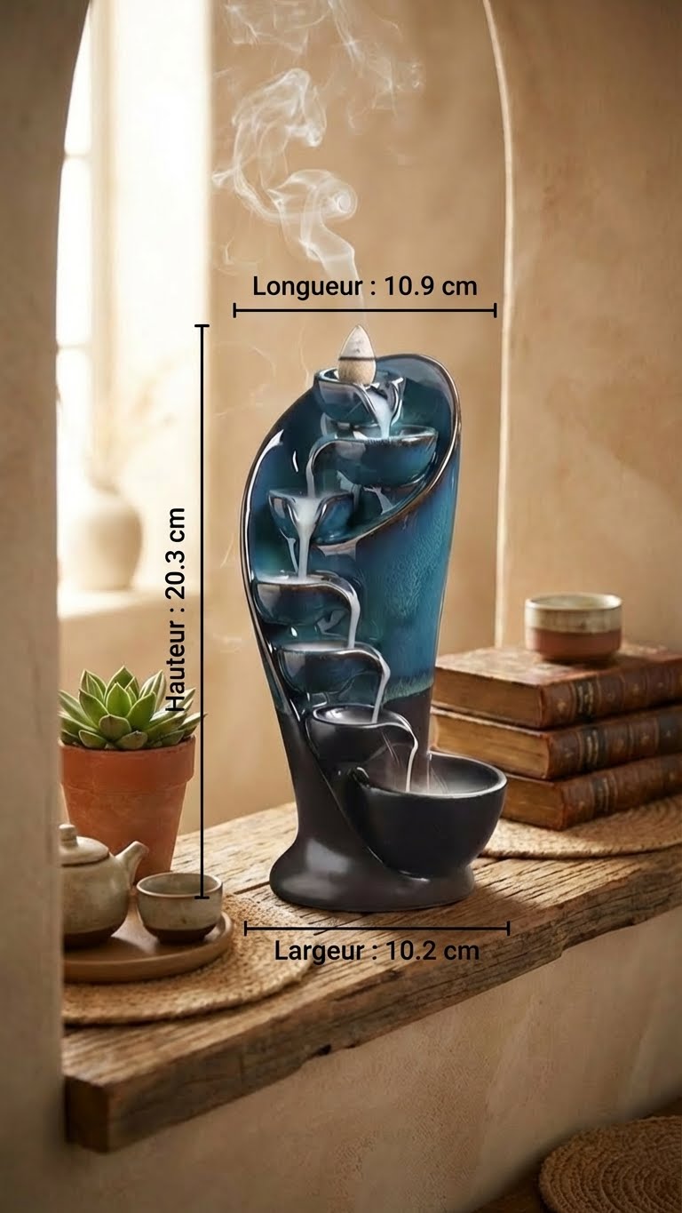 Porte-Brûleur Cascade Élégant - Votre Refuge Zen Quotidien