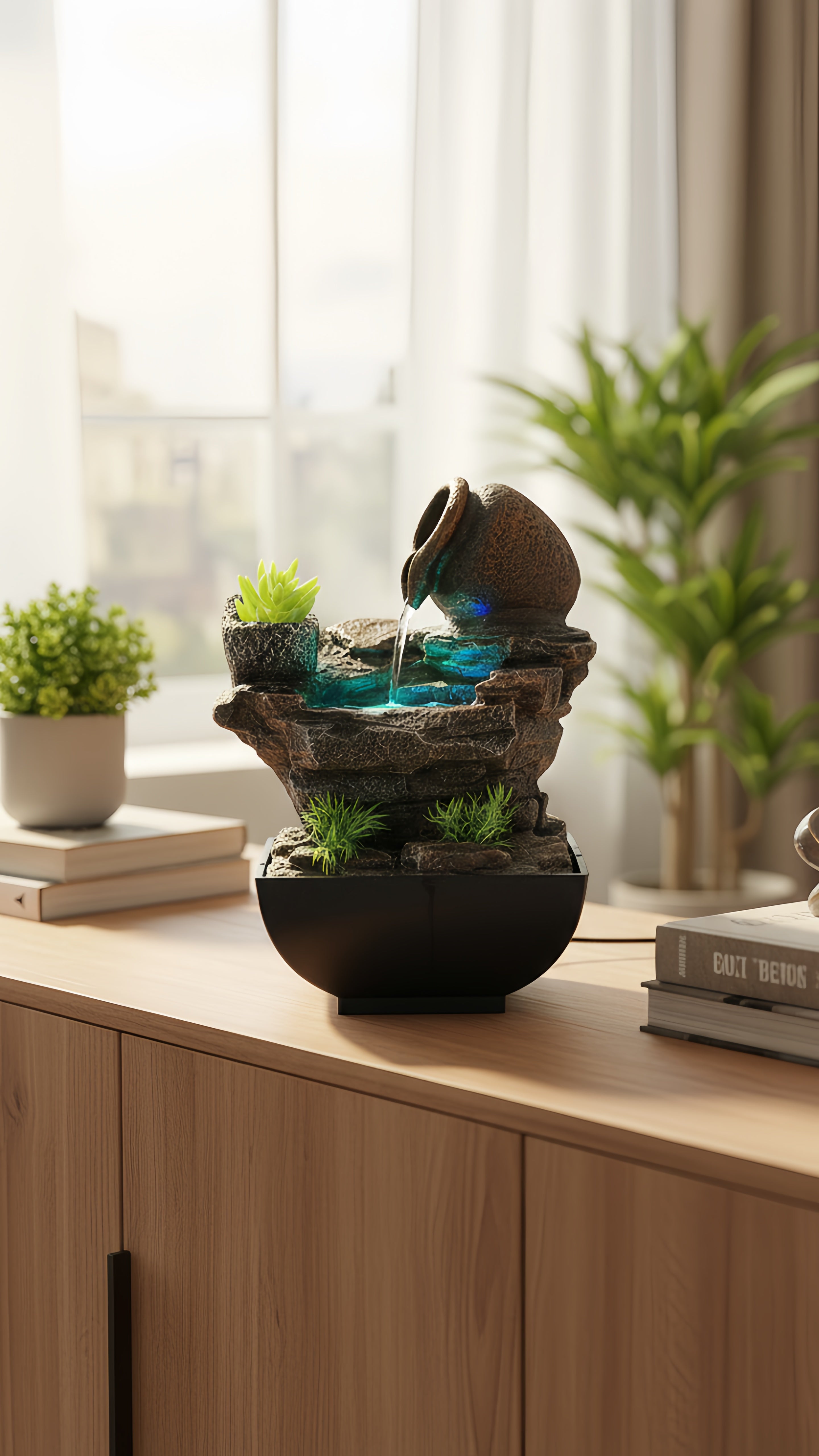 Fontaine de Table: Murmure Apaisant, Design Élégant