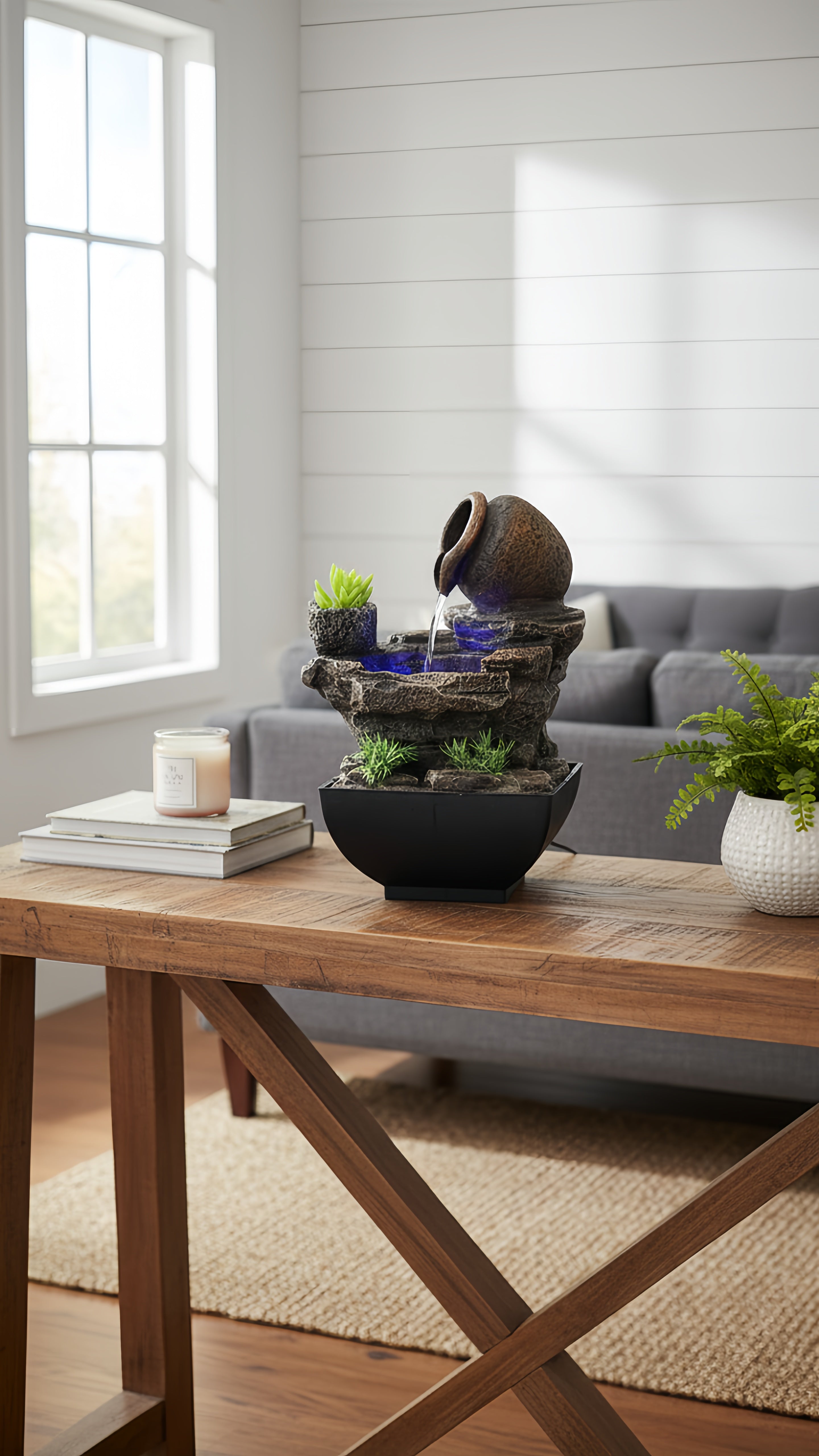 Fontaine de Table: Murmure Apaisant, Design Élégant