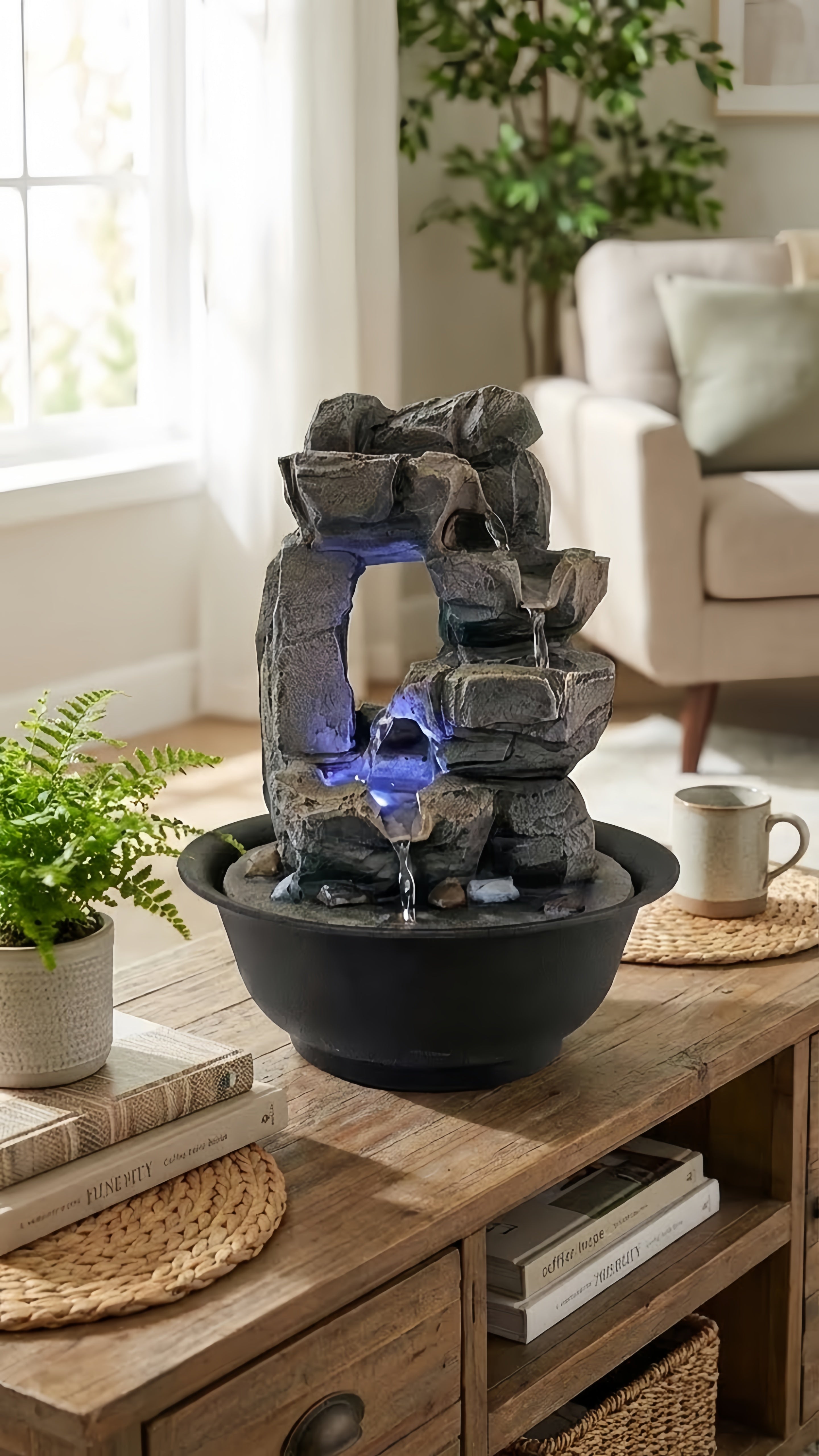 Fontaine de Table 4 Niveaux : Votre sanctuaire de sérénité.