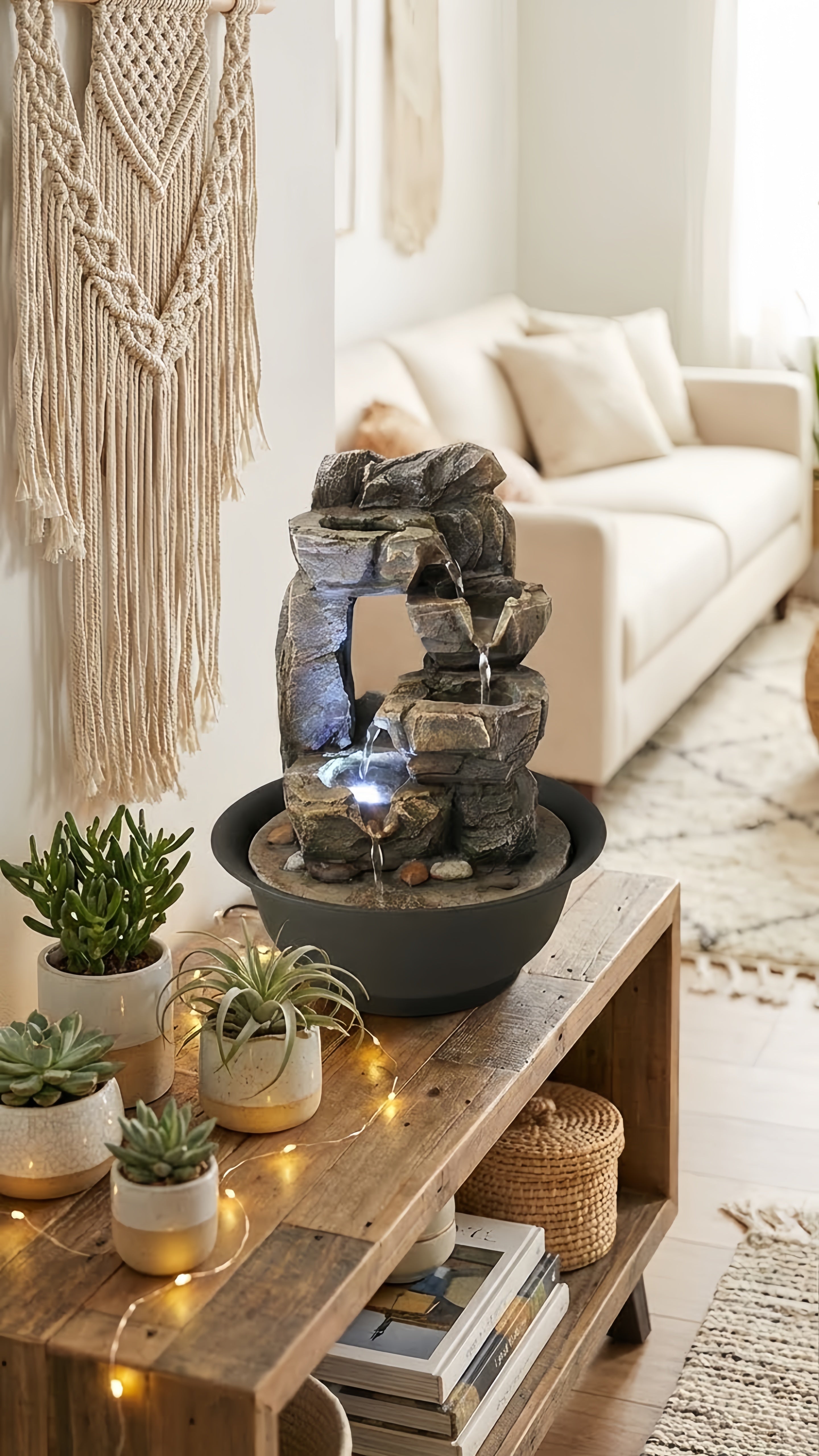 Fontaine de Table 4 Niveaux : Votre sanctuaire de sérénité.