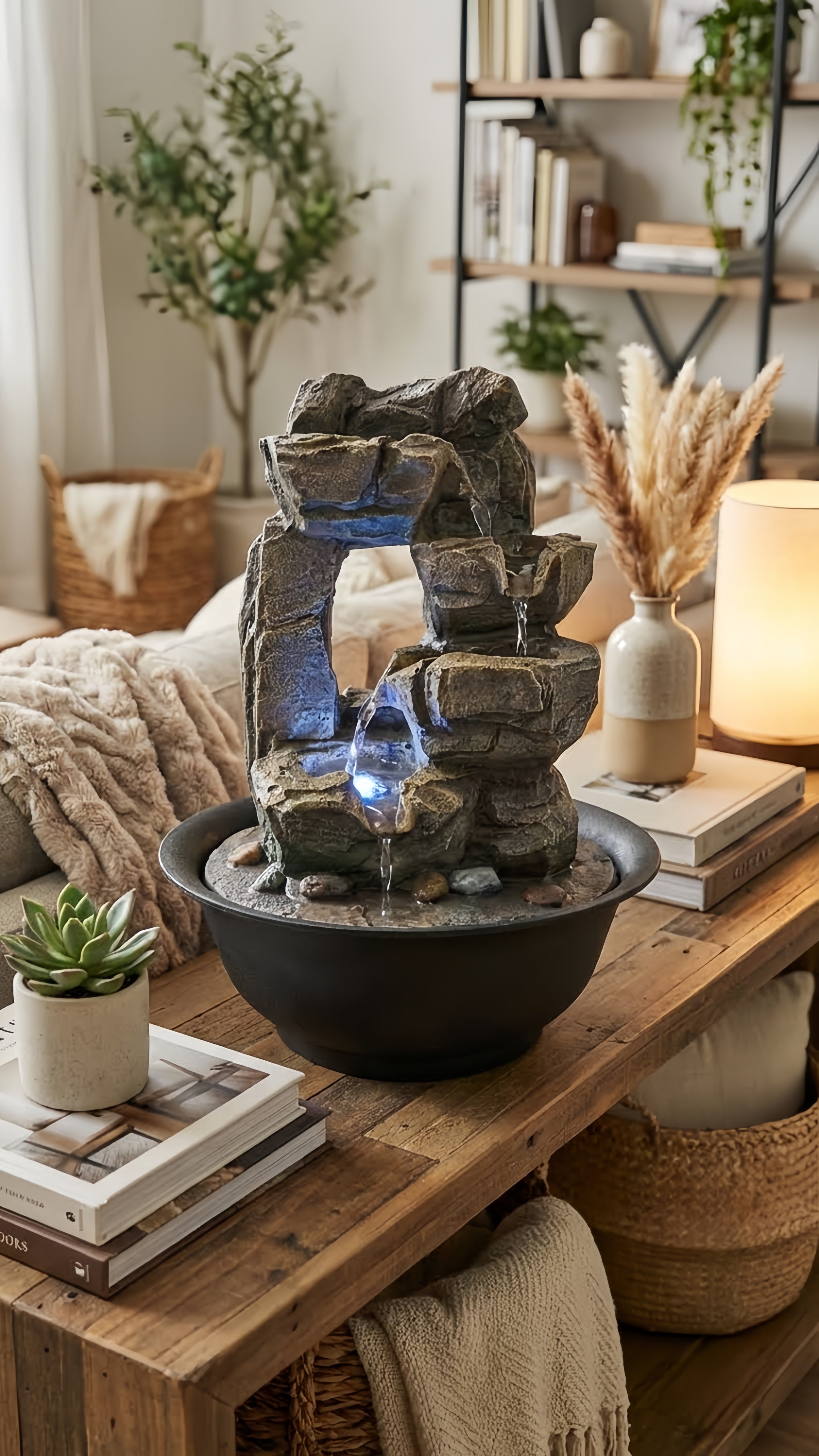 Fontaine de Table 4 Niveaux : Votre sanctuaire de sérénité.