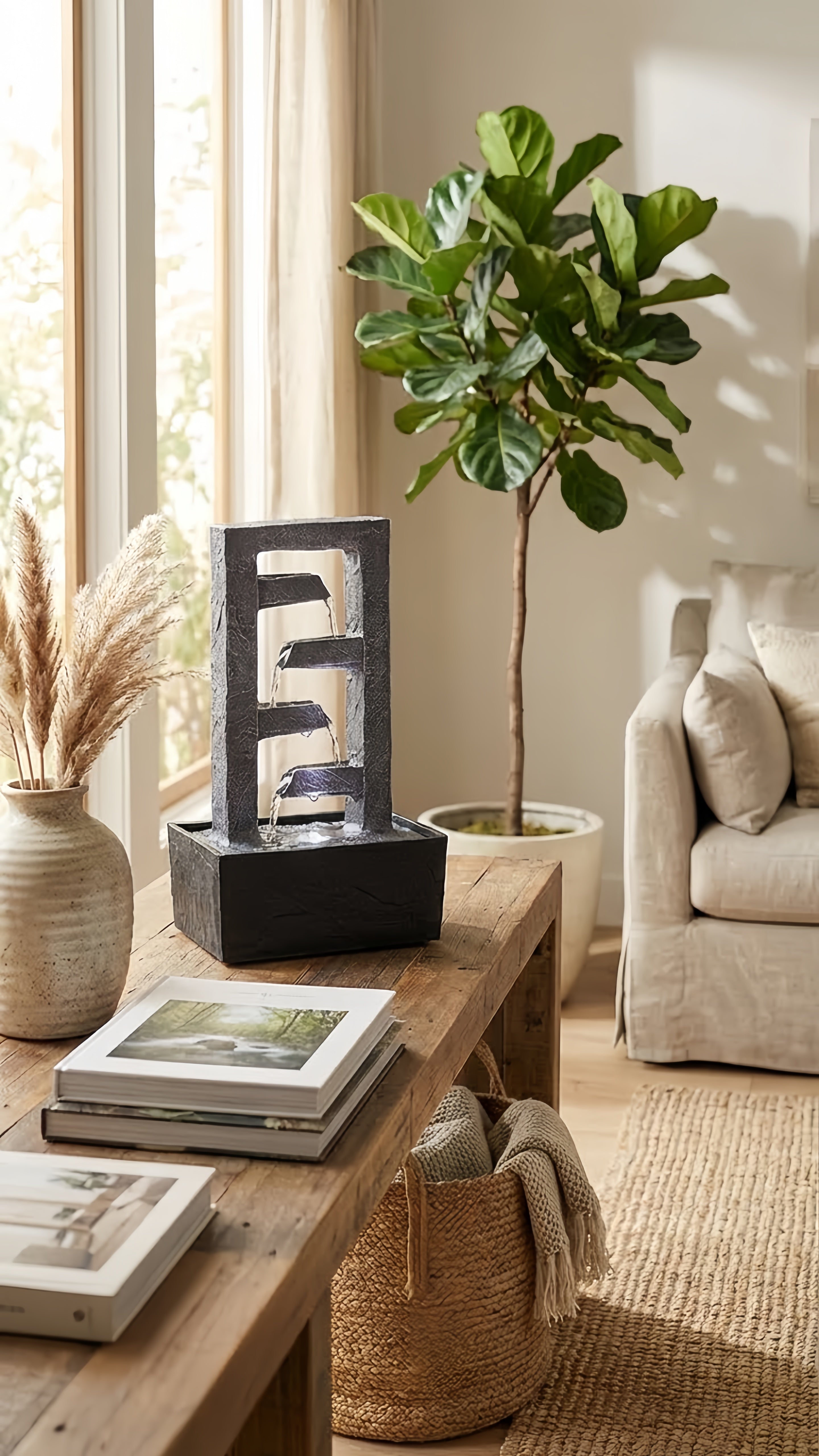 Fontaine Zen d'Intérieur – Votre Refuge de Sérénité Élégante