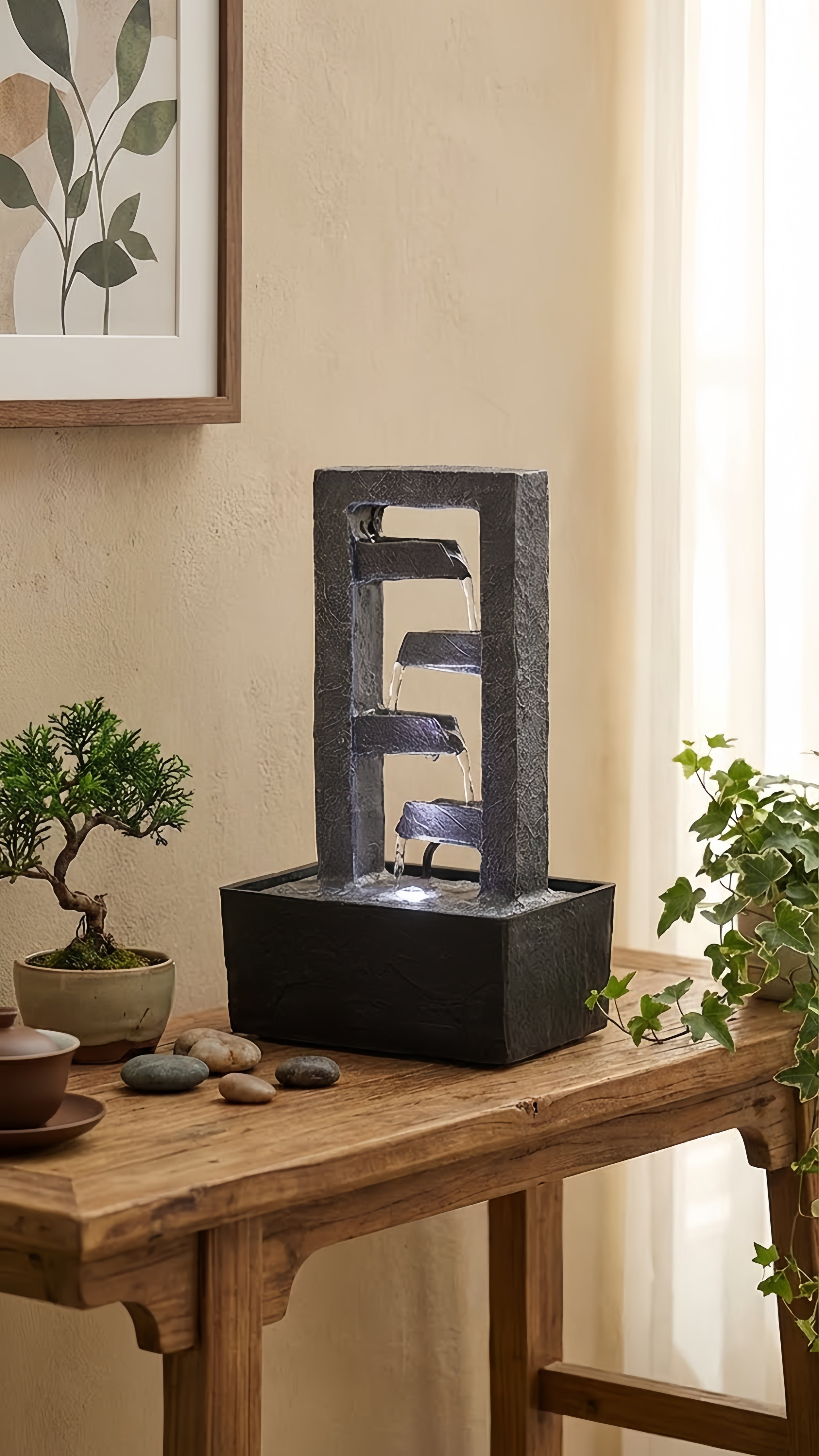 Fontaine Zen d'Intérieur – Votre Refuge de Sérénité Élégante