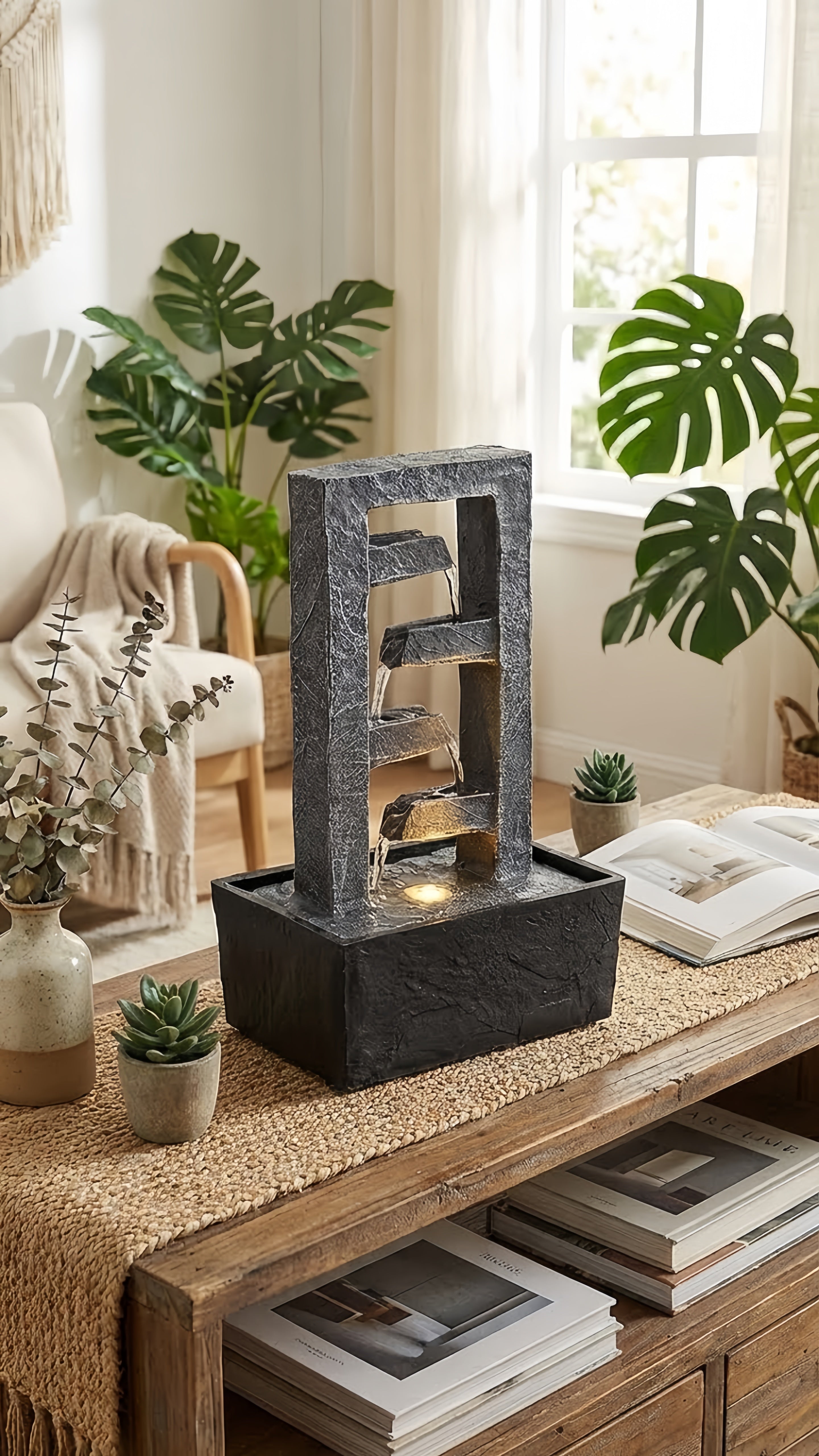 Fontaine Zen d'Intérieur – Votre Refuge de Sérénité Élégante