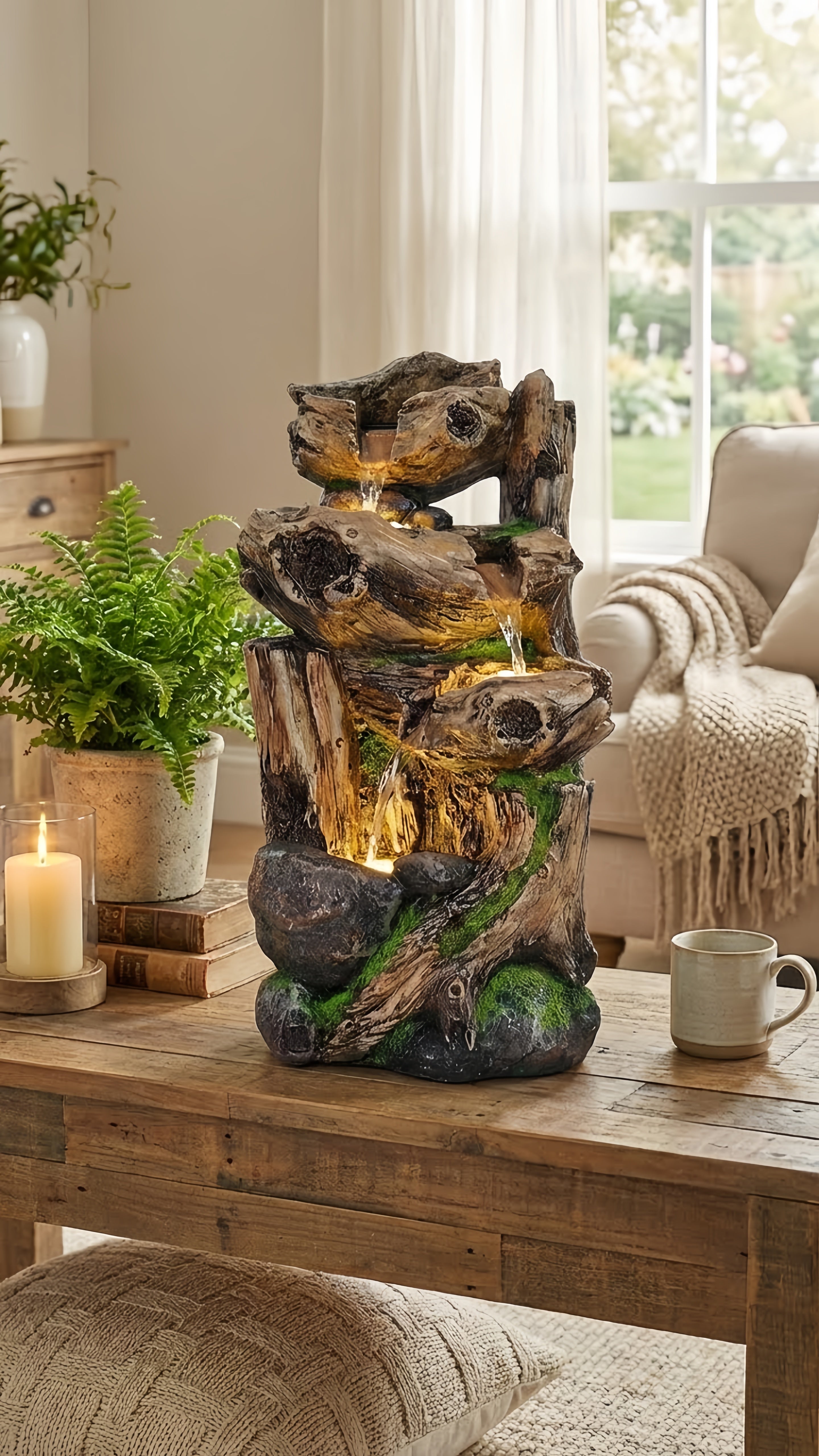 Fontaine Cascade LED – Le Murmure Apaisant de la Nature chez Vous