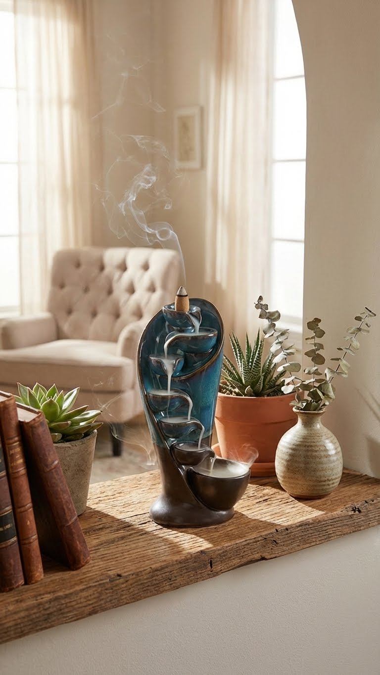 Porte-Brûleur Cascade Élégant - Votre Refuge Zen Quotidien