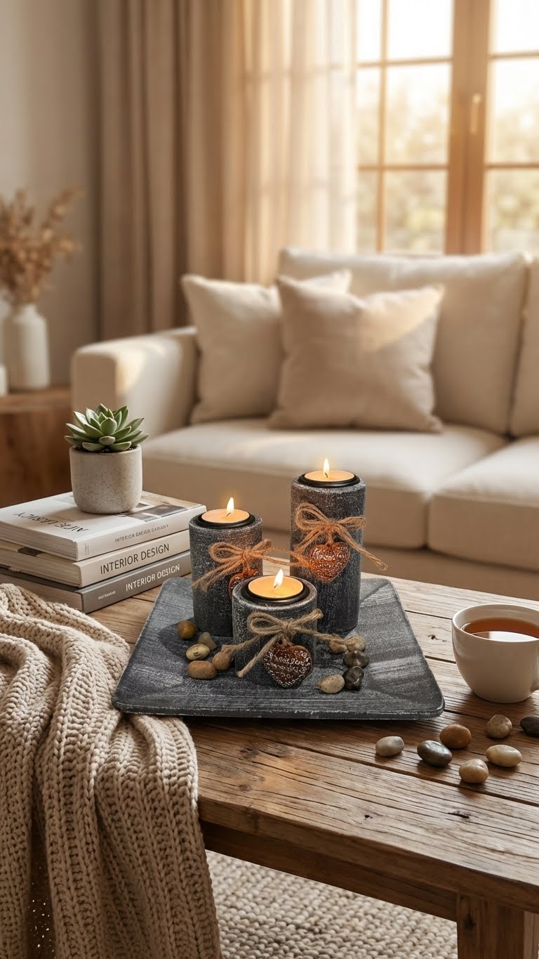 Bougeoirs Cœur de Provence: L'Élégance Rustique pour Vos Soirées Enchantées