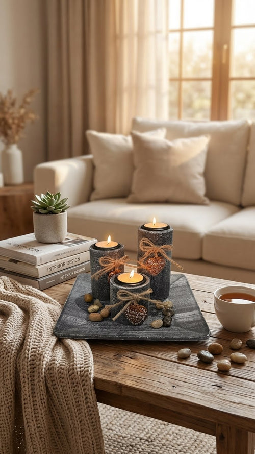 Bougeoirs Cœur de Provence: L'Élégance Rustique pour Vos Soirées Enchantées