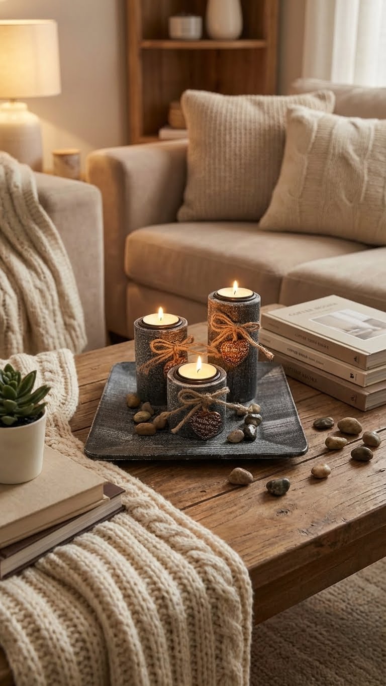 Bougeoirs Cœur de Provence: L'Élégance Rustique pour Vos Soirées Enchantées