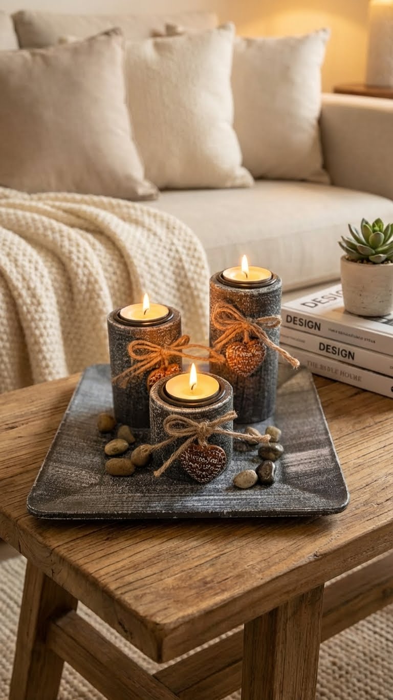 Bougeoirs Cœur de Provence: L'Élégance Rustique pour Vos Soirées Enchantées