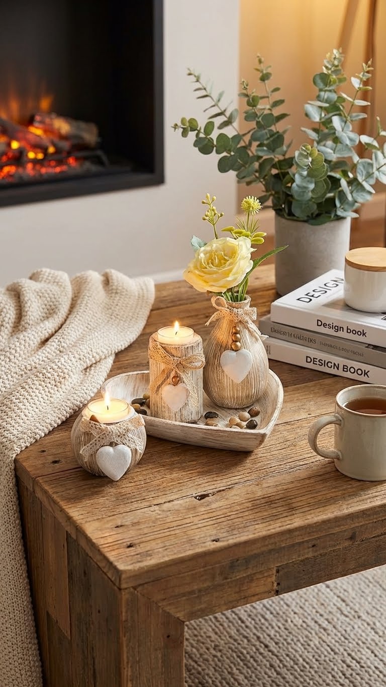 Ensemble Bougeoirs Bois Blanc - Votre sanctuaire urbain raffiné